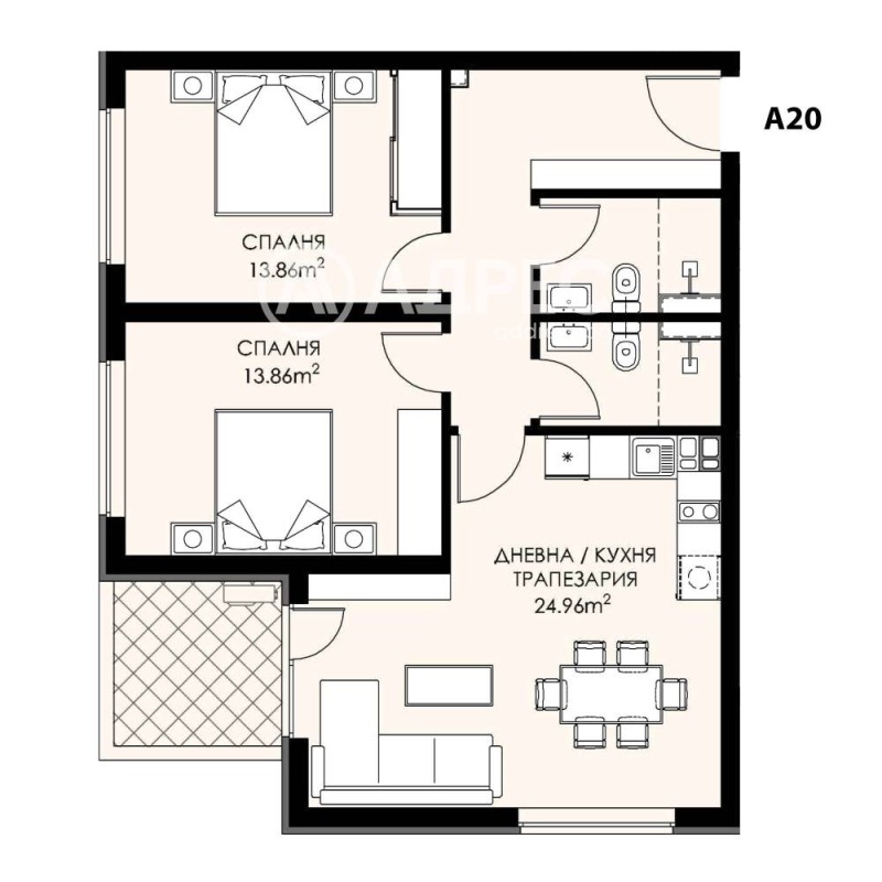 Na prodej  2 ložnice Sofia , Ljulin 9 , 103 m2 | 75634225