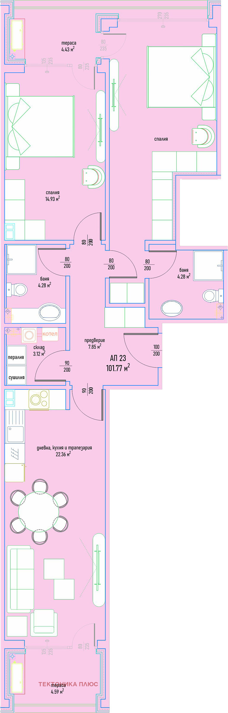 Продава 3-СТАЕН, гр. София, Малинова долина, снимка 17 - Апартаменти - 56215436