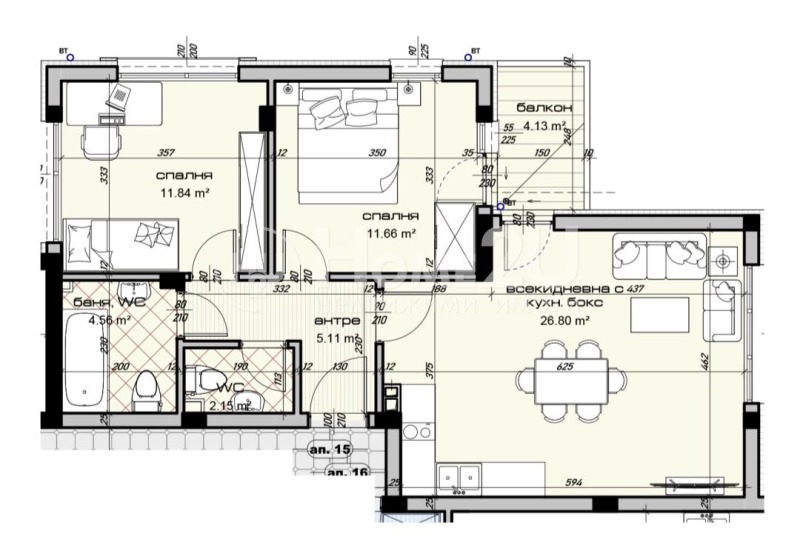 In vendita  2 camere da letto Varna , Vinitsa , 102 mq | 19871832 - Immagine [2]