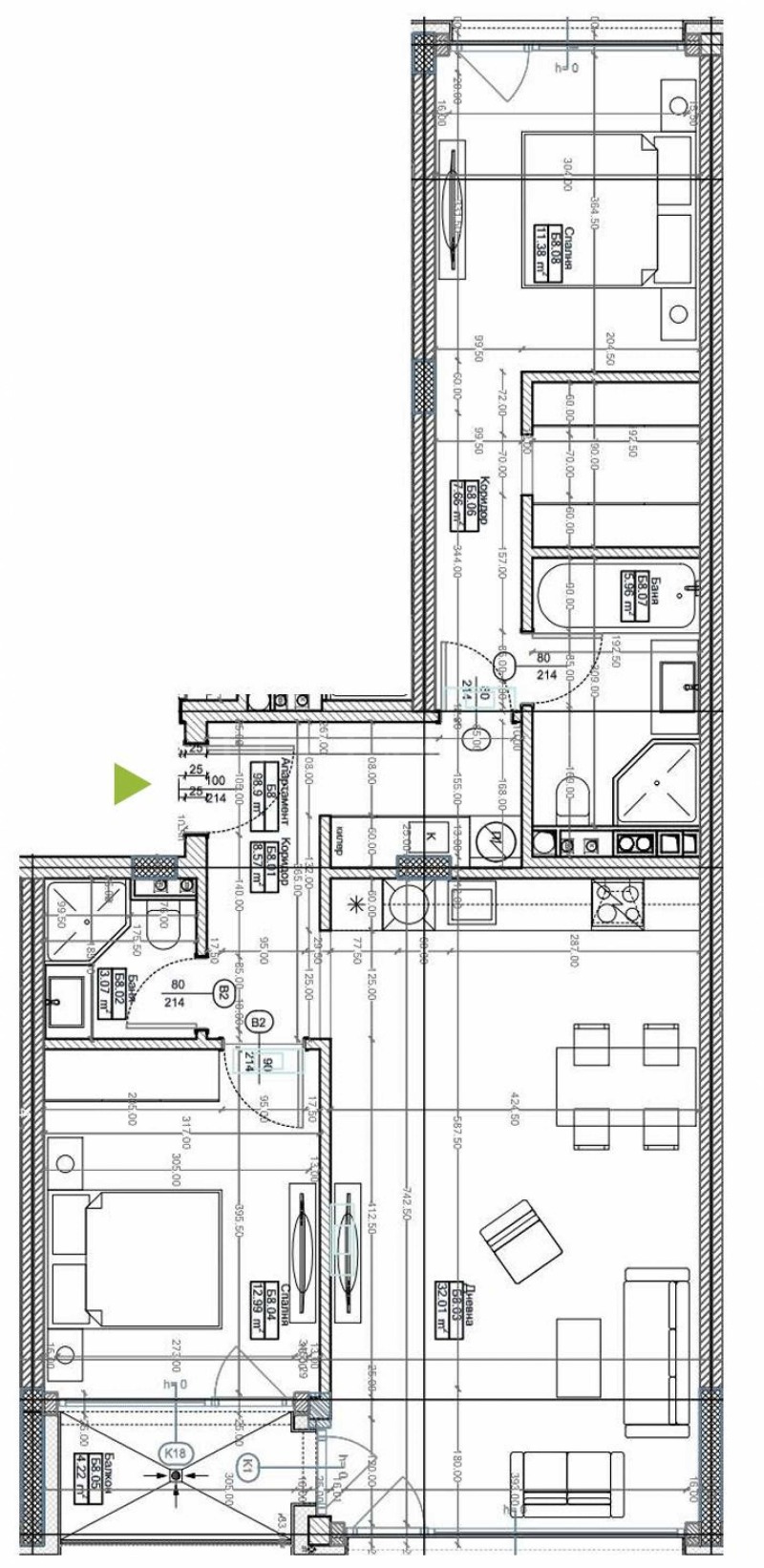 Продава 3-СТАЕН, гр. София, Кръстова вада, снимка 7 - Aпартаменти - 49483074