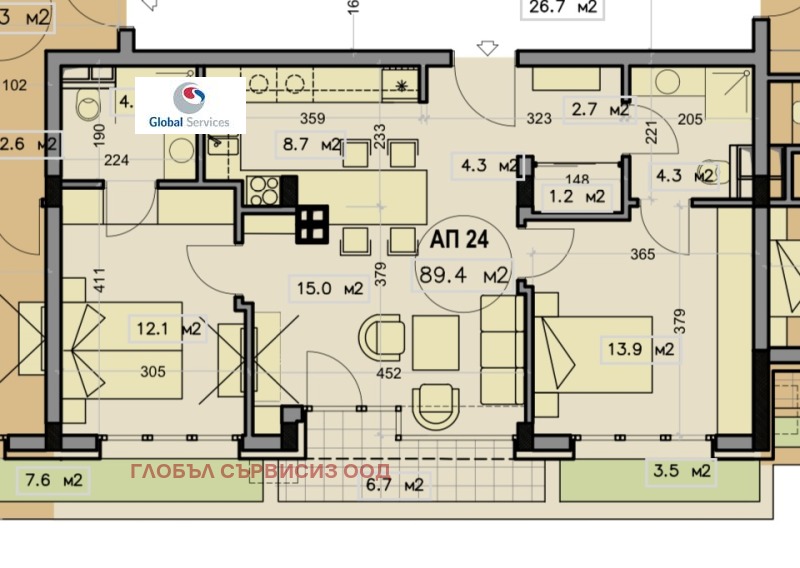 Продава 3-СТАЕН, гр. София, Горна баня, снимка 3 - Aпартаменти - 49556731