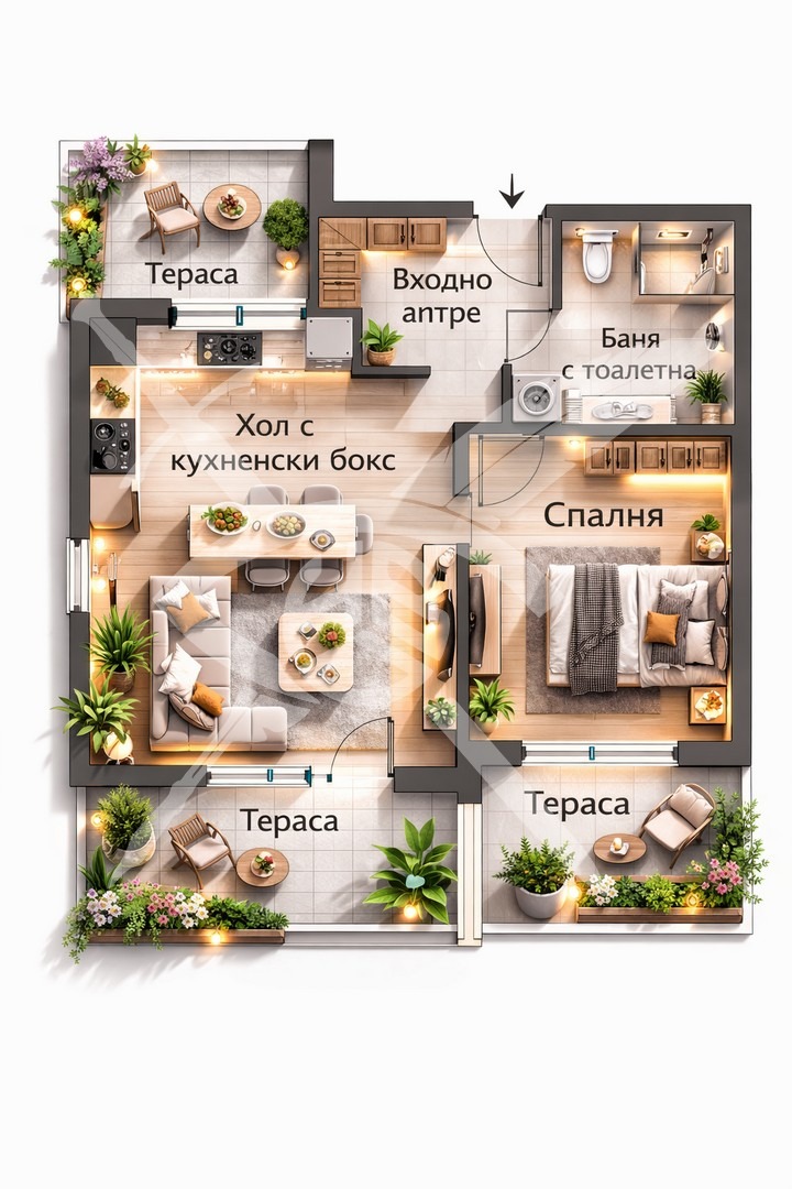 Продава 2-СТАЕН, гр. София, Белите брези