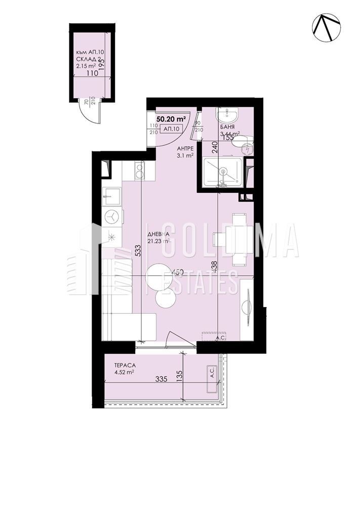 Продава 1-СТАЕН, гр. Созопол, област Бургас, снимка 3 - Апартаменти - 54342429