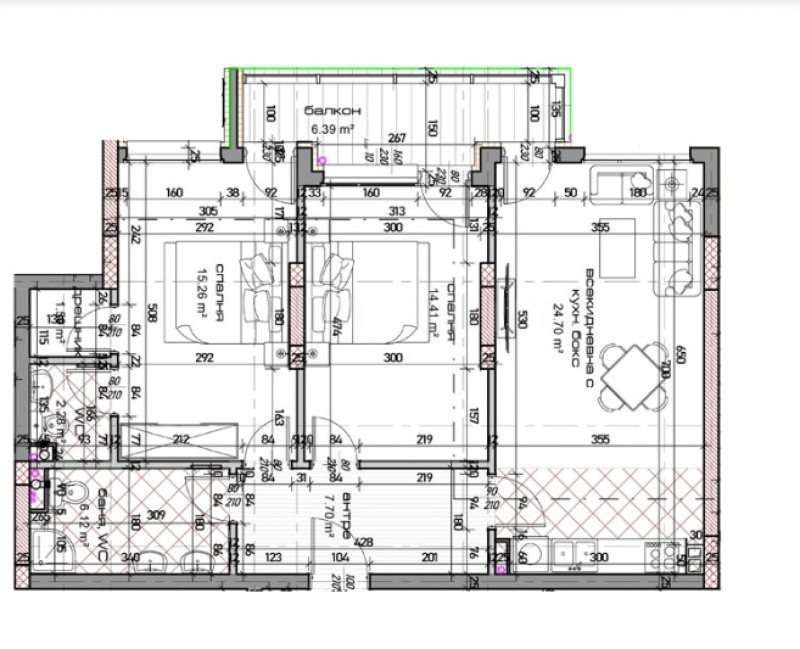Till salu  2 sovrum Varna , Mladost 1 , 111 kvm | 71852630 - bild [4]