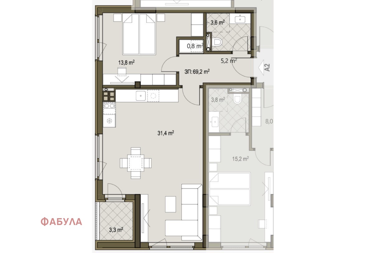 Продава 2-СТАЕН, гр. София, Овча купел, снимка 4 - Апартаменти - 55578133