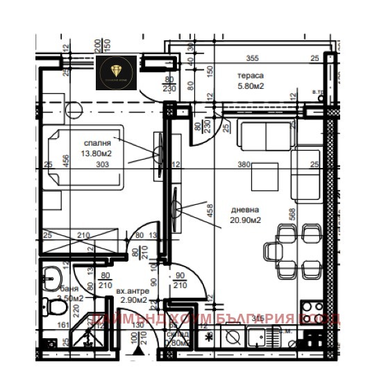 Til salg  1 soveværelse Plovdiv , Belomorski , 62 kvm | 21218313 - billede [2]