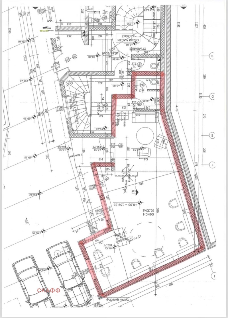 Продава ОФИС в град Пловдив, Център - 99 кв.м / 230 000 € » 449 840.90 лв., СКАФФ