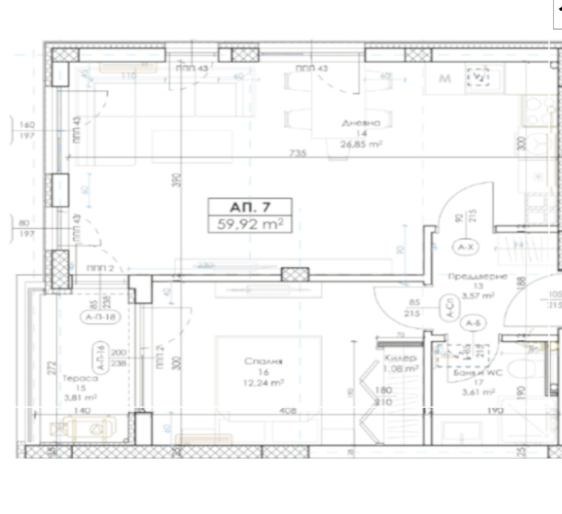 Продава 2-СТАЕН, гр. Пловдив, Беломорски, снимка 2 - Aпартаменти - 48120967