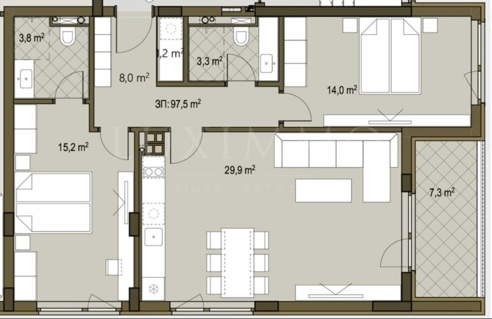 Продава 3-СТАЕН, гр. София, Овча купел, снимка 3 - Апартаменти - 54753330