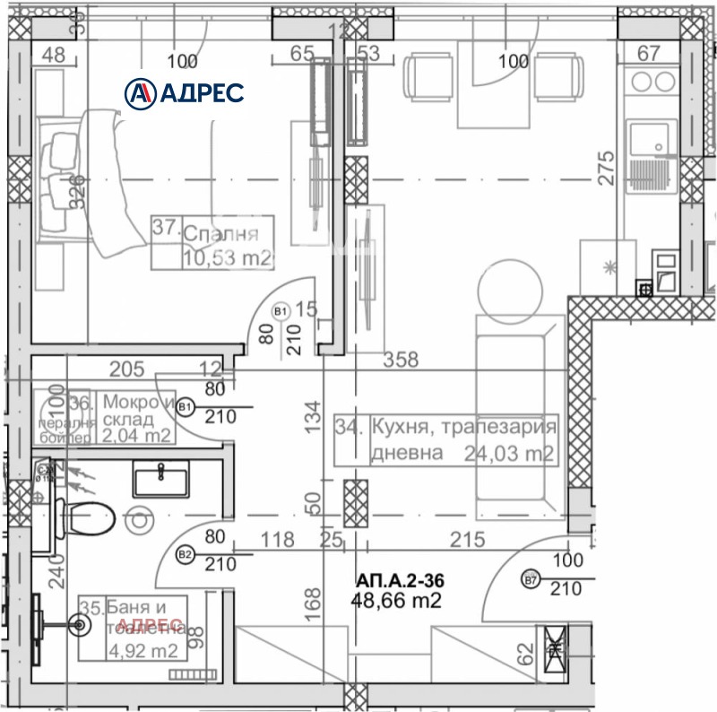 Продава 2-СТАЕН, гр. Варна, к.к. Слънчев ден, снимка 2 - Aпартаменти - 49128438