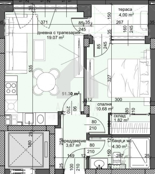 Продава 2-СТАЕН, гр. Пловдив, Тракия, снимка 2 - Апартаменти - 54352699