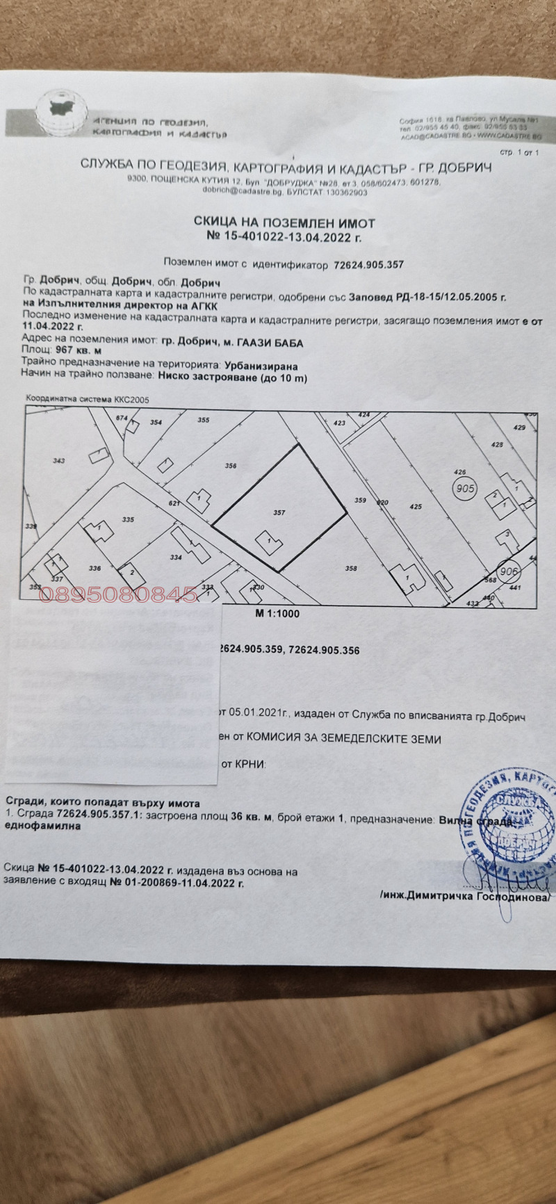 Продава ПАРЦЕЛ, гр. Добрич, м-т Газибаба, снимка 3 - Парцели - 48033240