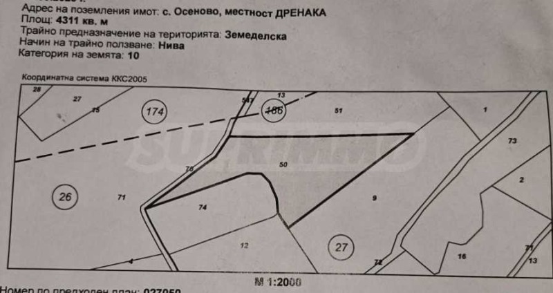 Продава ПАРЦЕЛ, с. Осеново, област Варна, снимка 1 - Парцели - 48394071