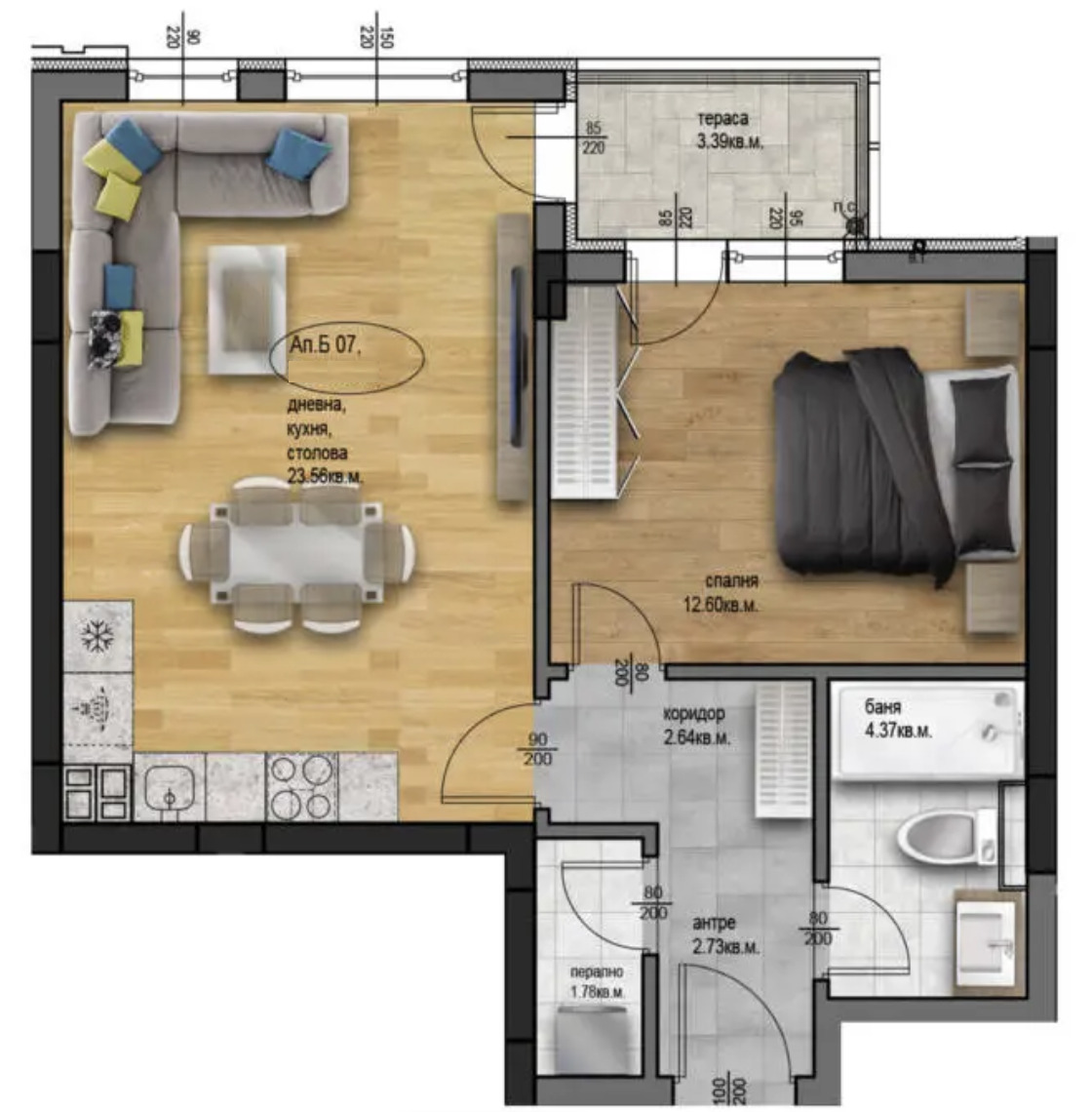 Продава 2-СТАЕН, гр. Пловдив, Остромила, снимка 2 - Апартаменти - 49286854