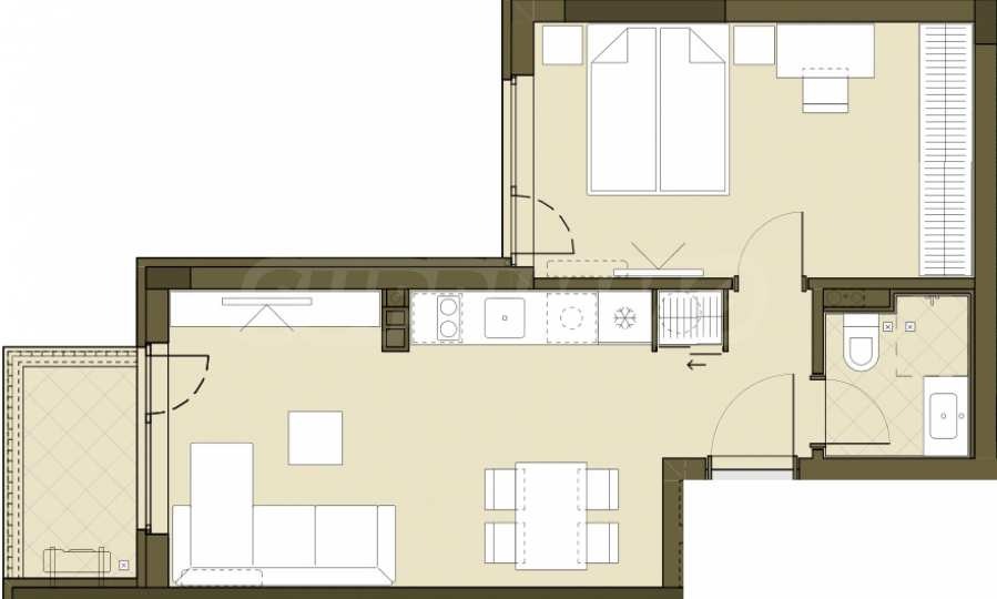 Продава 2-СТАЕН, гр. София, Връбница 1, снимка 2 - Апартаменти - 53871099