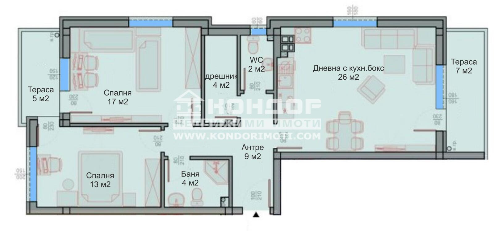 Продава 3-СТАЕН, гр. Пловдив, Беломорски, снимка 3 - Апартаменти - 56229292