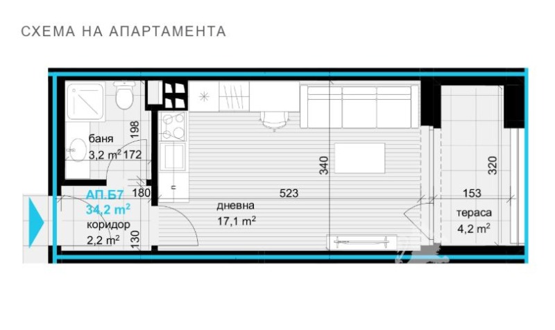 Продава  1-стаен град Варна , Аспарухово , 41 кв.м | 29989913 - изображение [2]