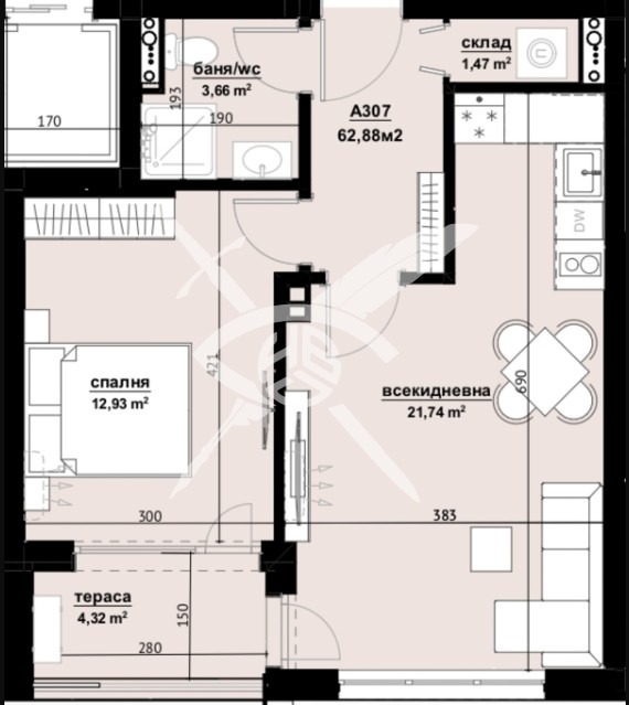 Продава 2-СТАЕН, гр. Бургас, Изгрев, снимка 2 - Aпартаменти - 48307117