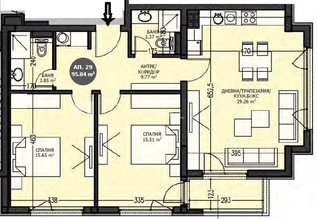 En venta  2 dormitorios Sofia , Mladost 4 , 111 metros cuadrados | 91176402 - imagen [2]