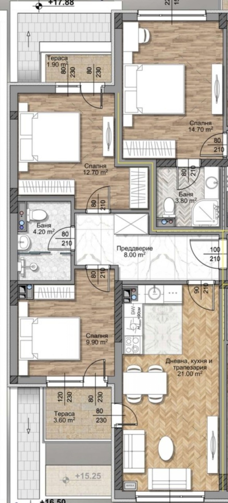 Продава 3-СТАЕН, гр. София, Овча купел, снимка 2 - Апартаменти - 53112754