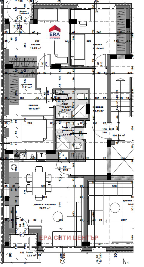 Продаја  3 спаваће собе Стара Загора , Центар , 110 м2 | 68803032