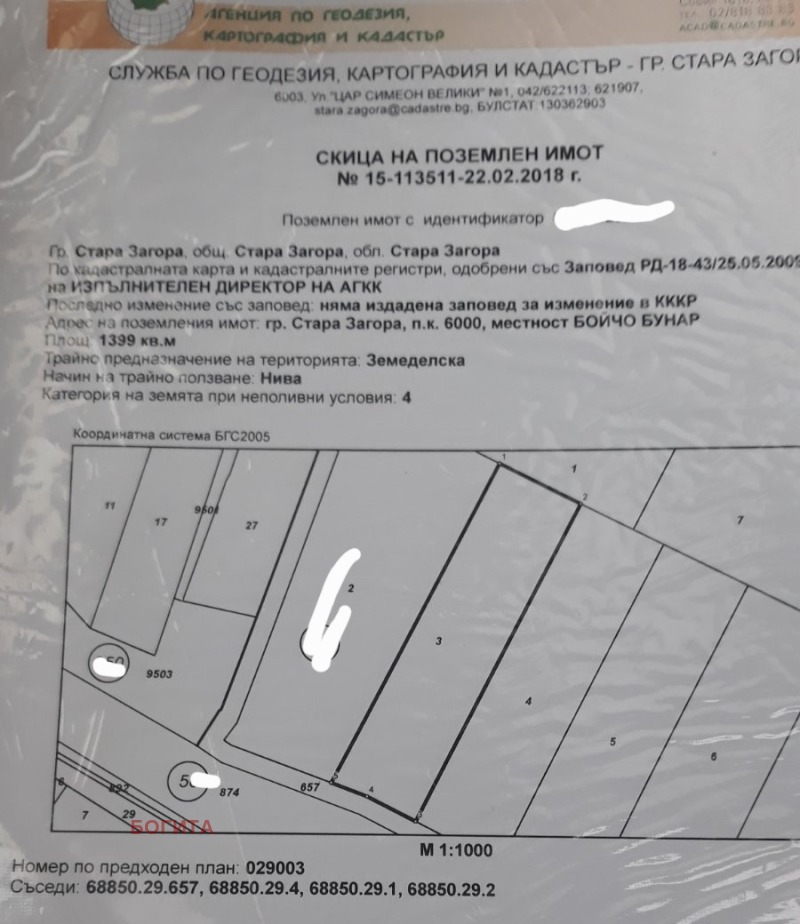 Продава ПАРЦЕЛ, гр. Стара Загора, м-т Беш Бунар, снимка 2 - Парцели - 53199964