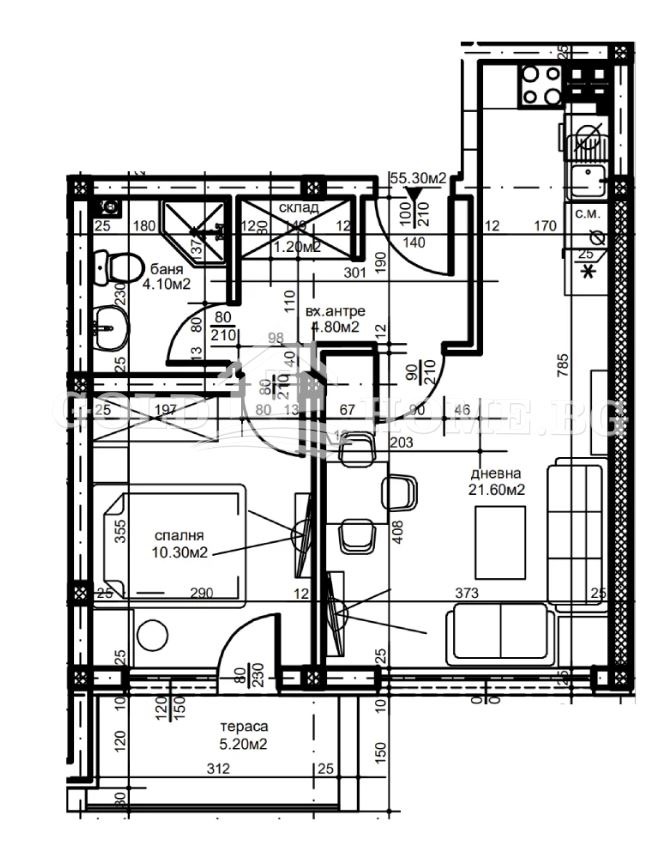 Продава 2-СТАЕН, гр. Пловдив, Остромила, снимка 3 - Апартаменти - 52709199