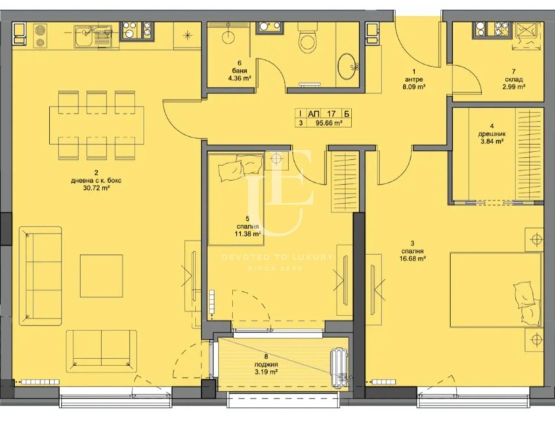 En venta  2 dormitorios Sofia , Krastova vada , 114 metros cuadrados | 71541981 - imagen [10]