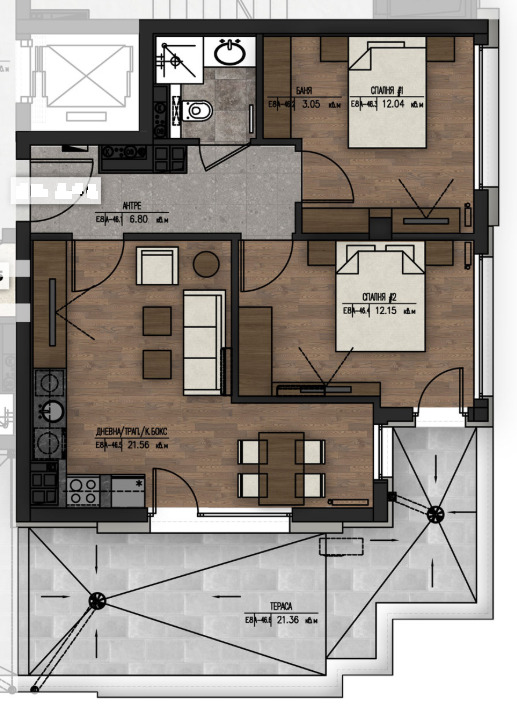 Продава  3-стаен град София , Младост 1А , 80 кв.м | 89878261 - изображение [2]