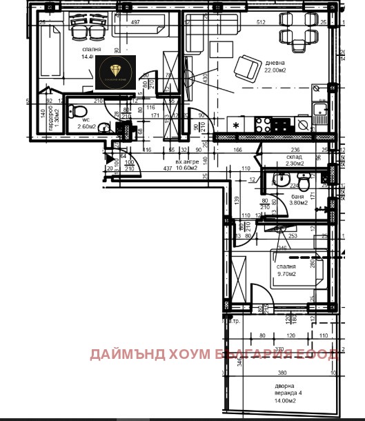 Προς πώληση  2 υπνοδωμάτια Πλοβδηβ , Χρηστο Σμηρνενσκη , 108 τ.μ | 82668395 - εικόνα [2]