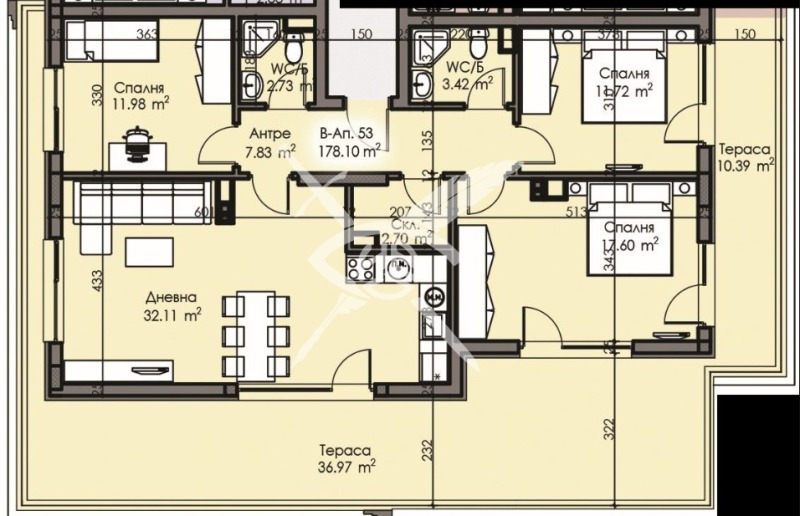 Продава  Многостаен град Бургас , Изгрев , 178 кв.м | 51847984 - изображение [2]