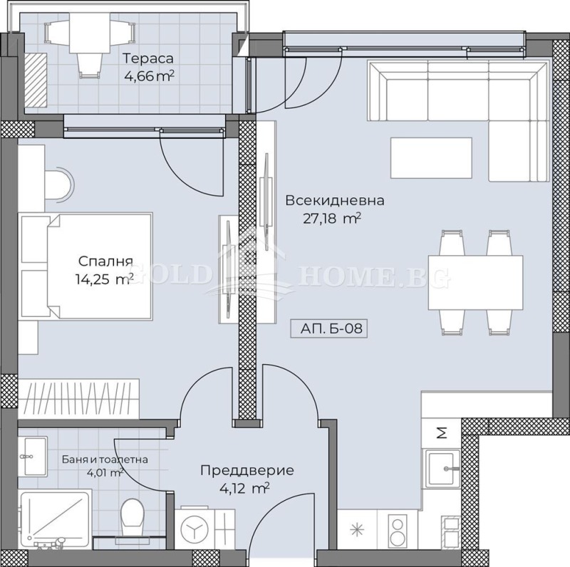 Продава 2-СТАЕН, гр. Пловдив, Остромила, снимка 3 - Aпартаменти - 48128271