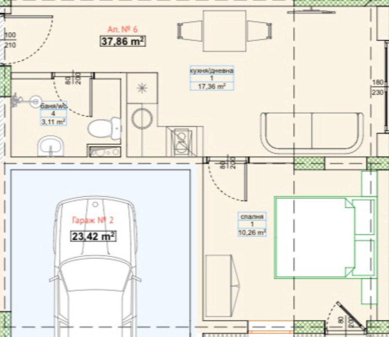 Продава 2-СТАЕН в област Бургас, гр. Приморско - 43 кв.м / 45 150 € » 88 305.72 лв., ТОП ИН
