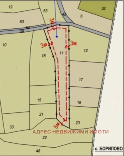 Satılık  Komplo bölge Stara Zagora , Borilovo , 1583 metrekare | 80221495