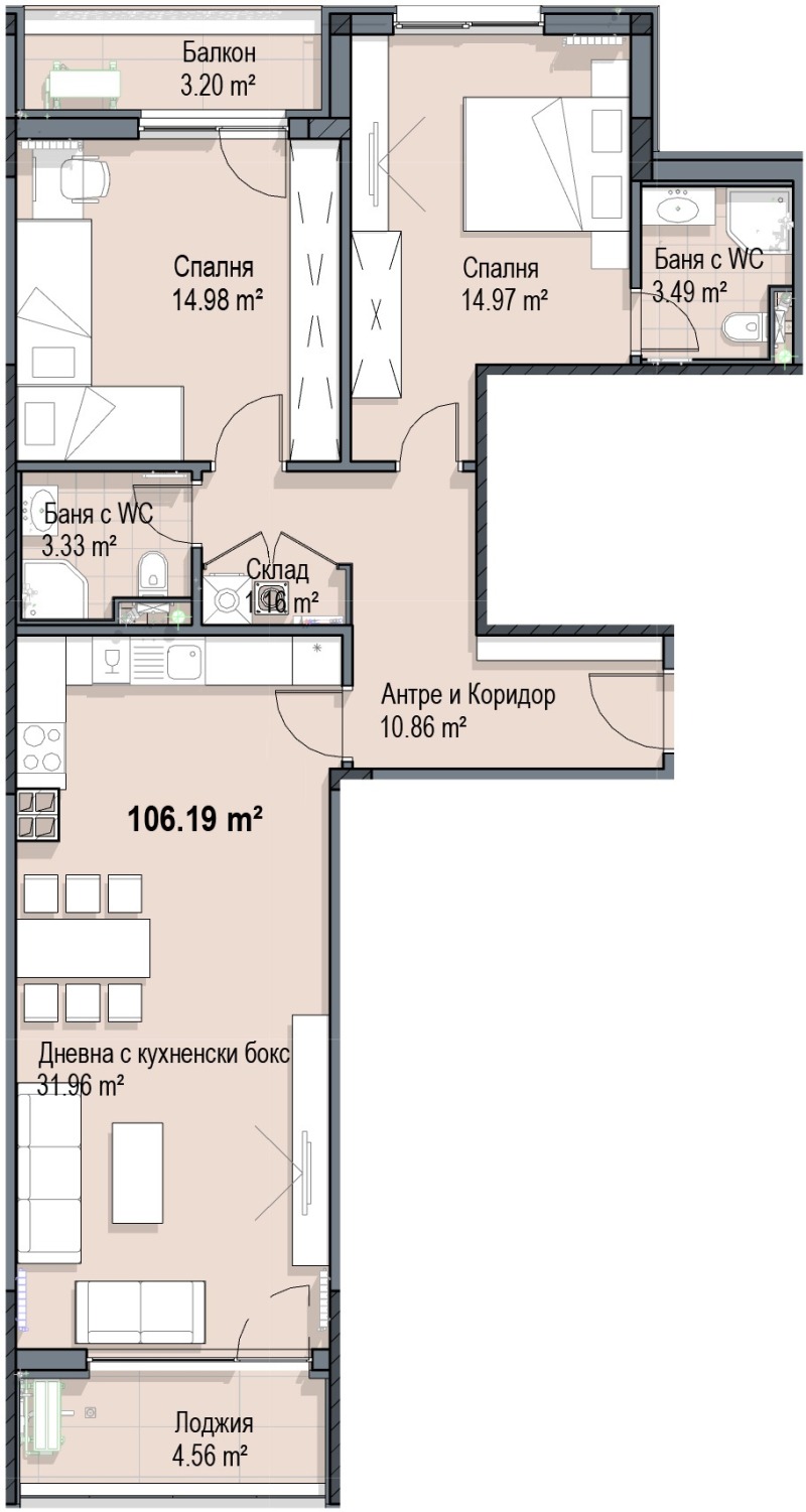 Продава 3-СТАЕН в град София, Кръстова вада - 121 кв.м / 269 575 € » 527 242.87 лв., РИМЕКС ИМОТИ