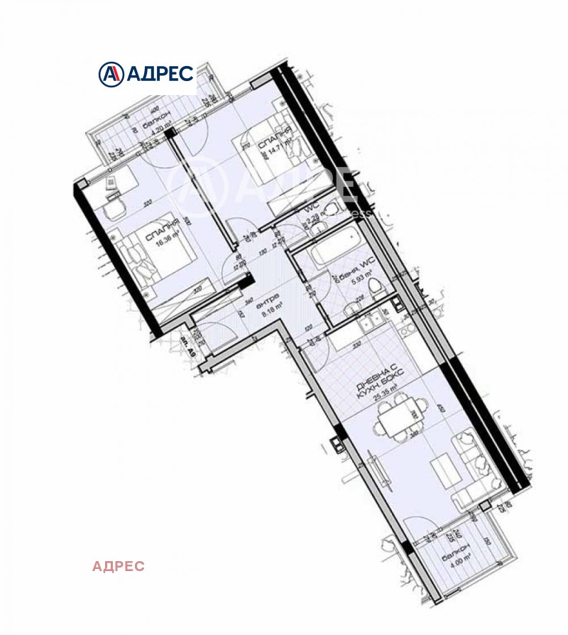 Продава 3-СТАЕН, гр. Варна, Виница, снимка 2 - Aпартаменти - 47556252