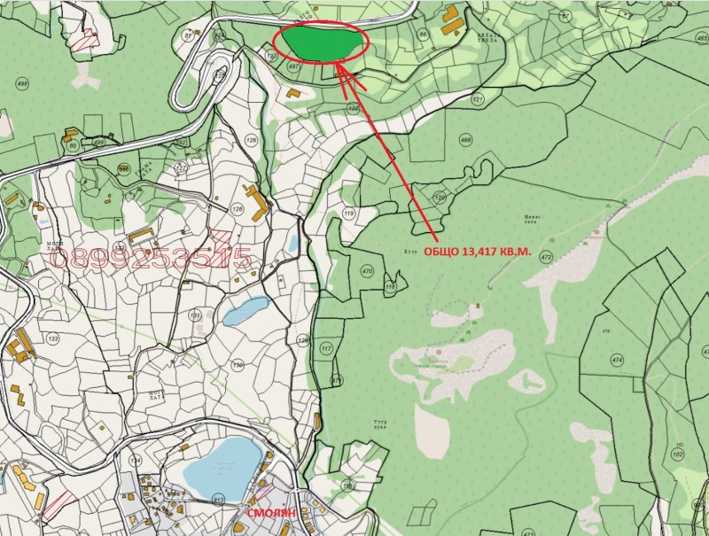 Продава ПАРЦЕЛ, к.к. Пампорово, област Смолян