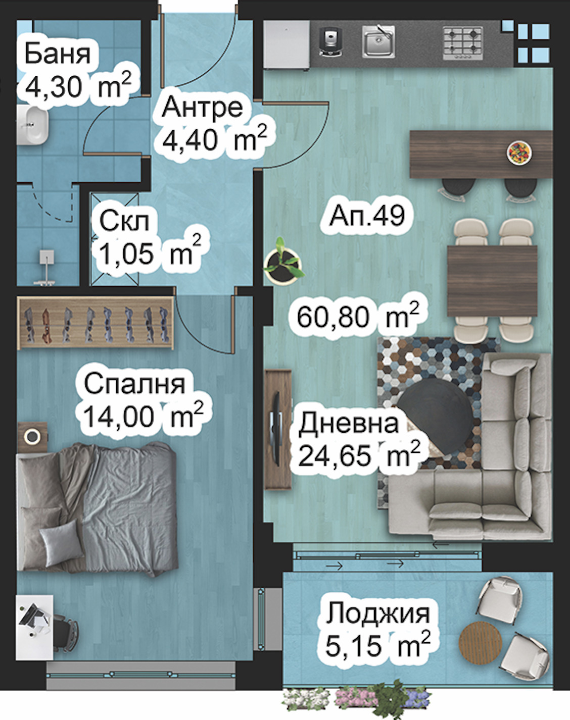 Продава 2-СТАЕН, гр. Пловдив, Младежки Хълм, снимка 3 - Апартаменти - 50807539