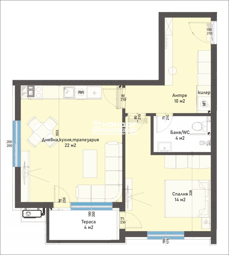 Satılık  1 yatak odası Plovdiv , Karşiyaka , 74 metrekare | 67604050 - görüntü [4]