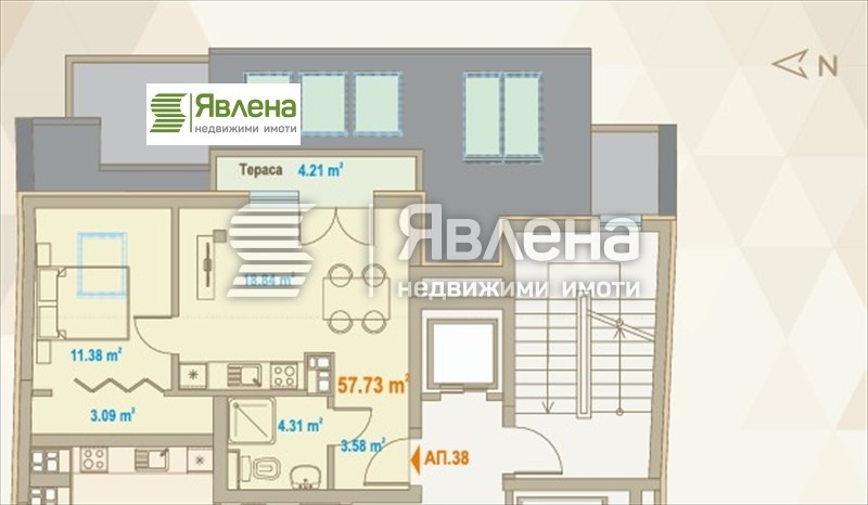 Продава 2-СТАЕН, гр. София, Зона Б-5, снимка 2 - Апартаменти - 52958884