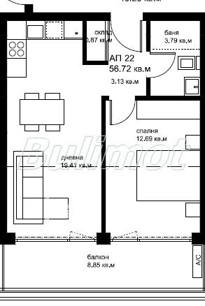 Til salg  1 soveværelse Varna , Troshevo , 66 kvm | 63190125 - billede [4]