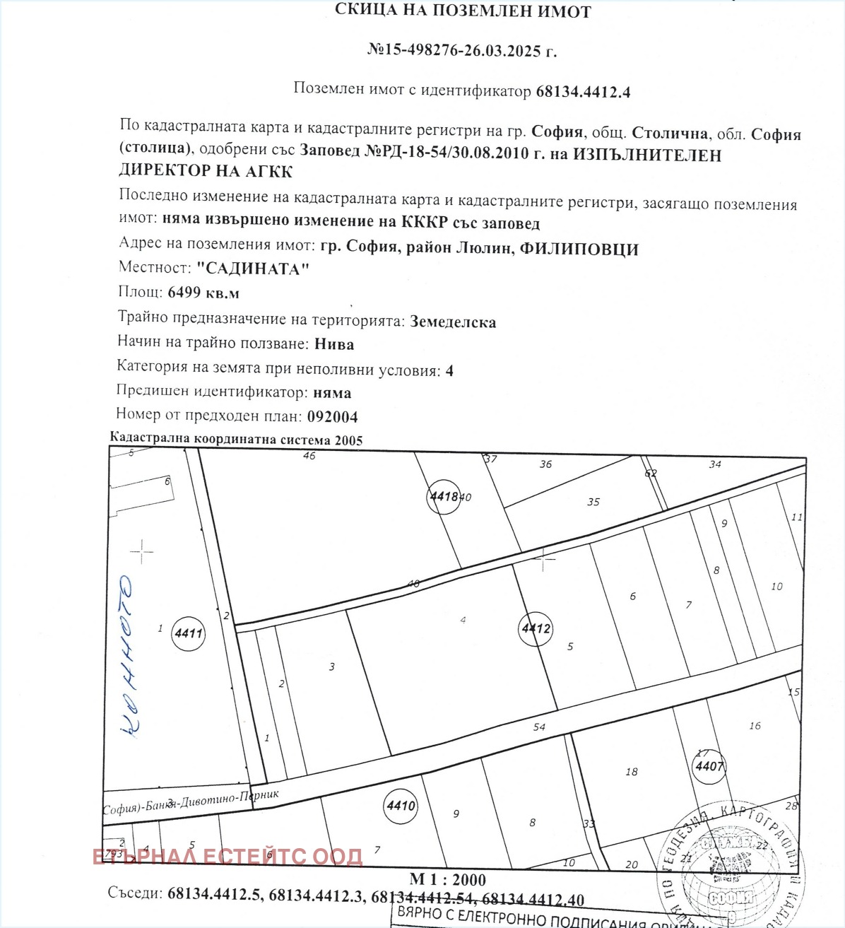 Продава ПАРЦЕЛ, гр. София, Филиповци