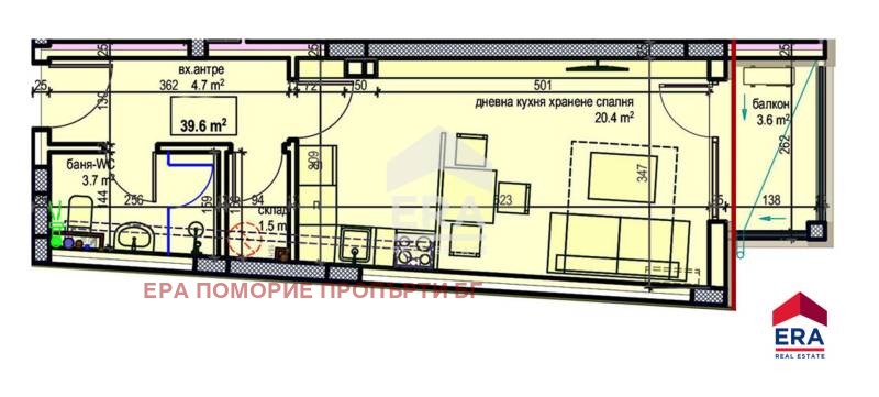 Satılık  Stüdyo bölge Burgaz , Pomorie , 47 metrekare | 72149384 - görüntü [2]