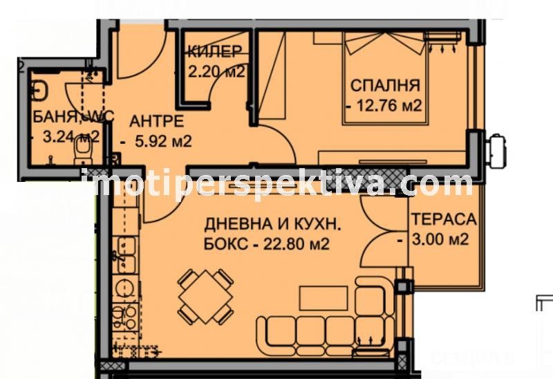 Zu verkaufen  1 Schlafzimmer Plowdiw , Kjutschuk Parisch , 72 qm | 20044929 - Bild [8]