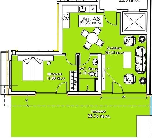 Продава 2-СТАЕН, гр. Созопол, област Бургас, снимка 7 - Апартаменти - 50961284