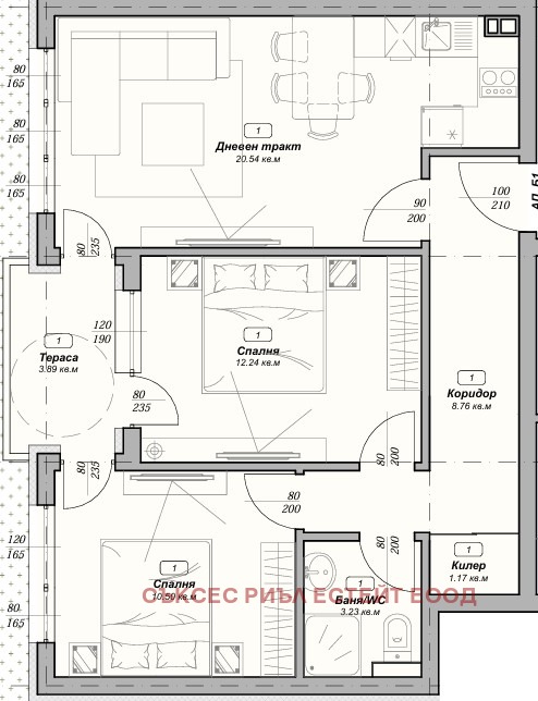 Продава  3-стаен град Варна , м-т Пчелина , 80 кв.м | 12793089 - изображение [2]