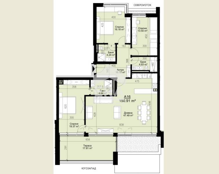 Myytävänä  3 makuuhuonetta Varna , Briz , 170 neliömetriä | 39433197 - kuva [16]
