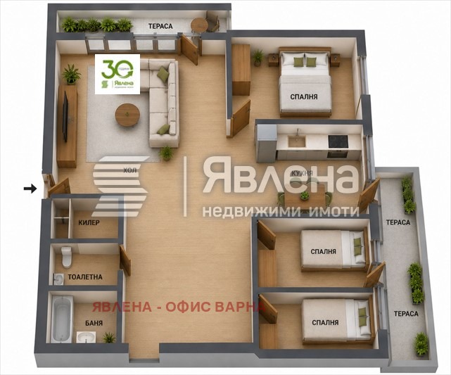 Продава 4-СТАЕН, гр. Варна, Чайка, снимка 11 - Апартаменти - 54770022