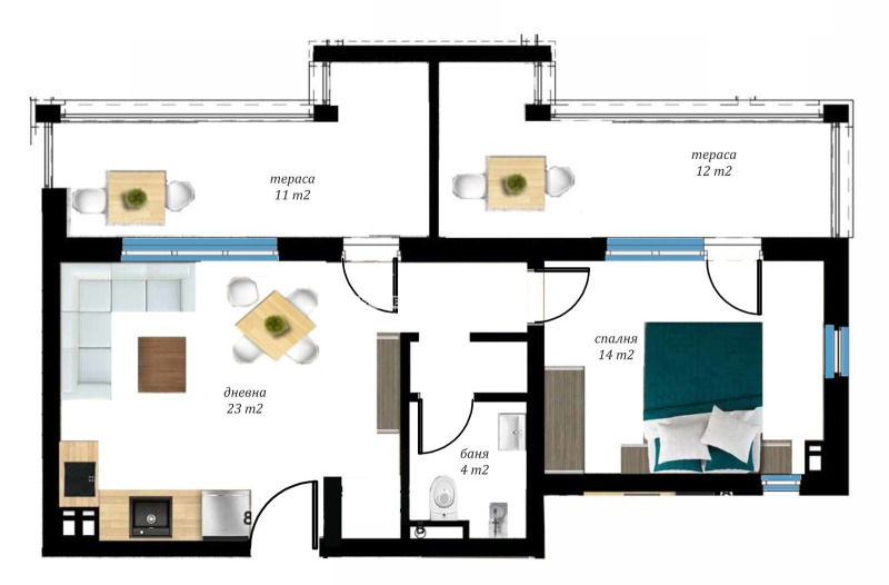 Zu verkaufen  1 Schlafzimmer Plowdiw , Wastanitscheski , 95 qm | 69771675 - Bild [2]