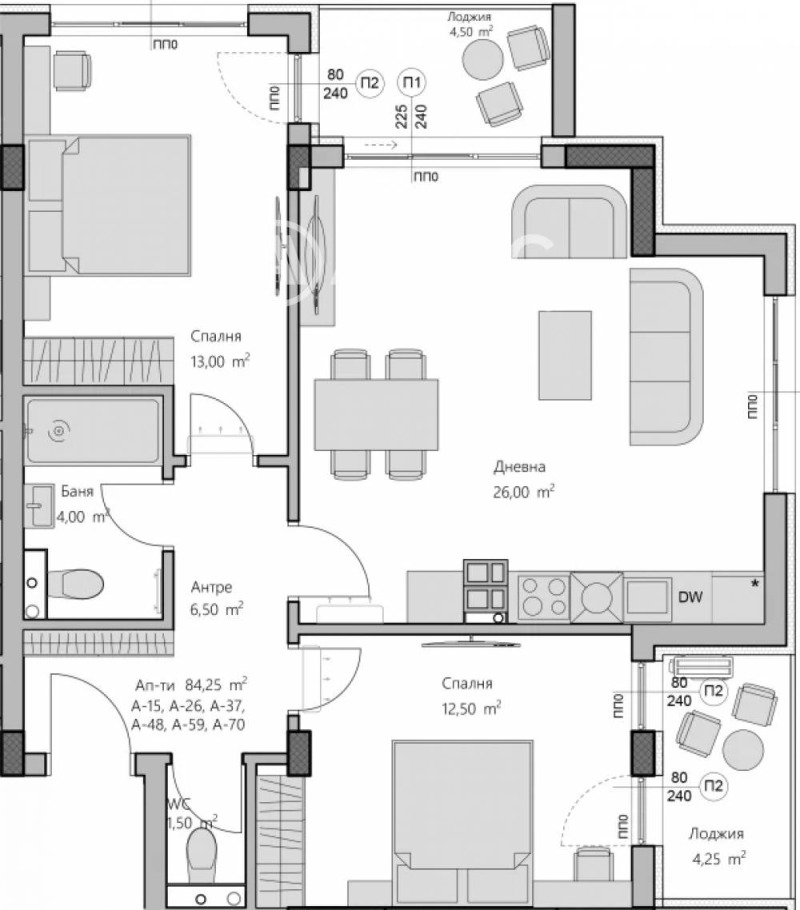 Na prodej  2 ložnice Plovdiv , Christo Smirnenski , 99 m2 | 93013407